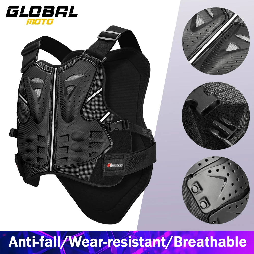 

Motorcycle Vest Armor Chest Back Protector Anti-fall Motorbike Body Armor Wear-resistant Motocross Riding Racing Protective Gear