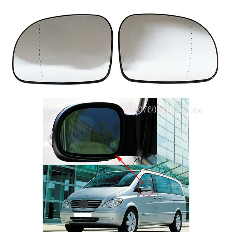 

Left Right Heated Rear Mirror Glass For Mercedes-Benz Viano W639 2003 2004 2005 2006 2007 2008 2009 2010 A0008100919 A0008101019