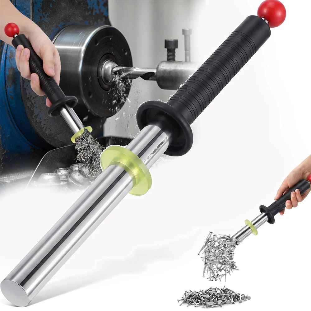 Magnetischer Aufnahmehaken mit Griff Metallspäne-Sammler |   Teleskop-Magnetstab für die Entfernung von Schrot, Schrauben, Nägeln und Metallspänen in Werkstätten und auf Baustellen