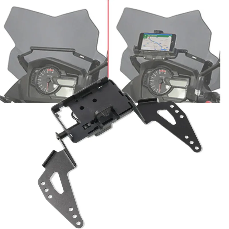 12MM 22MM Motorcycle GPS/SMART PHONE Navigation GPS Plate Bracket Adapt Holder For V-strom 650 Vstrom 650 DL650 650XT