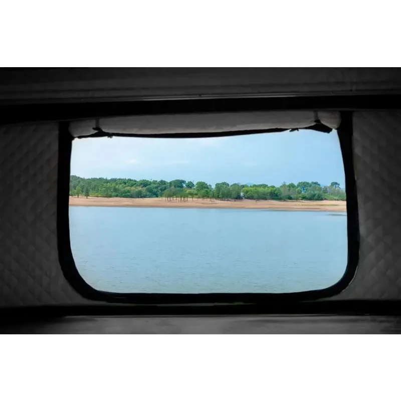 

2026 hot sell -New Arrival camper trailer car roof tent box clamshell aluminium roof top tent and awning