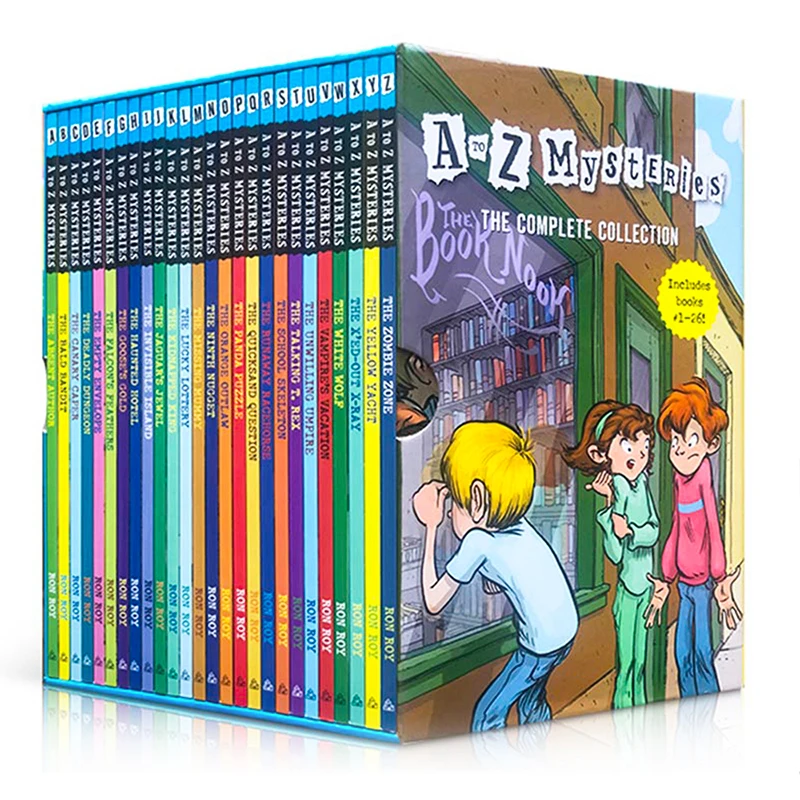 

26 Books/set A To Z Mysteries Ron Roy Children Detective Reasoning Novel Children's Elementary Chapter Novels English Book Sets