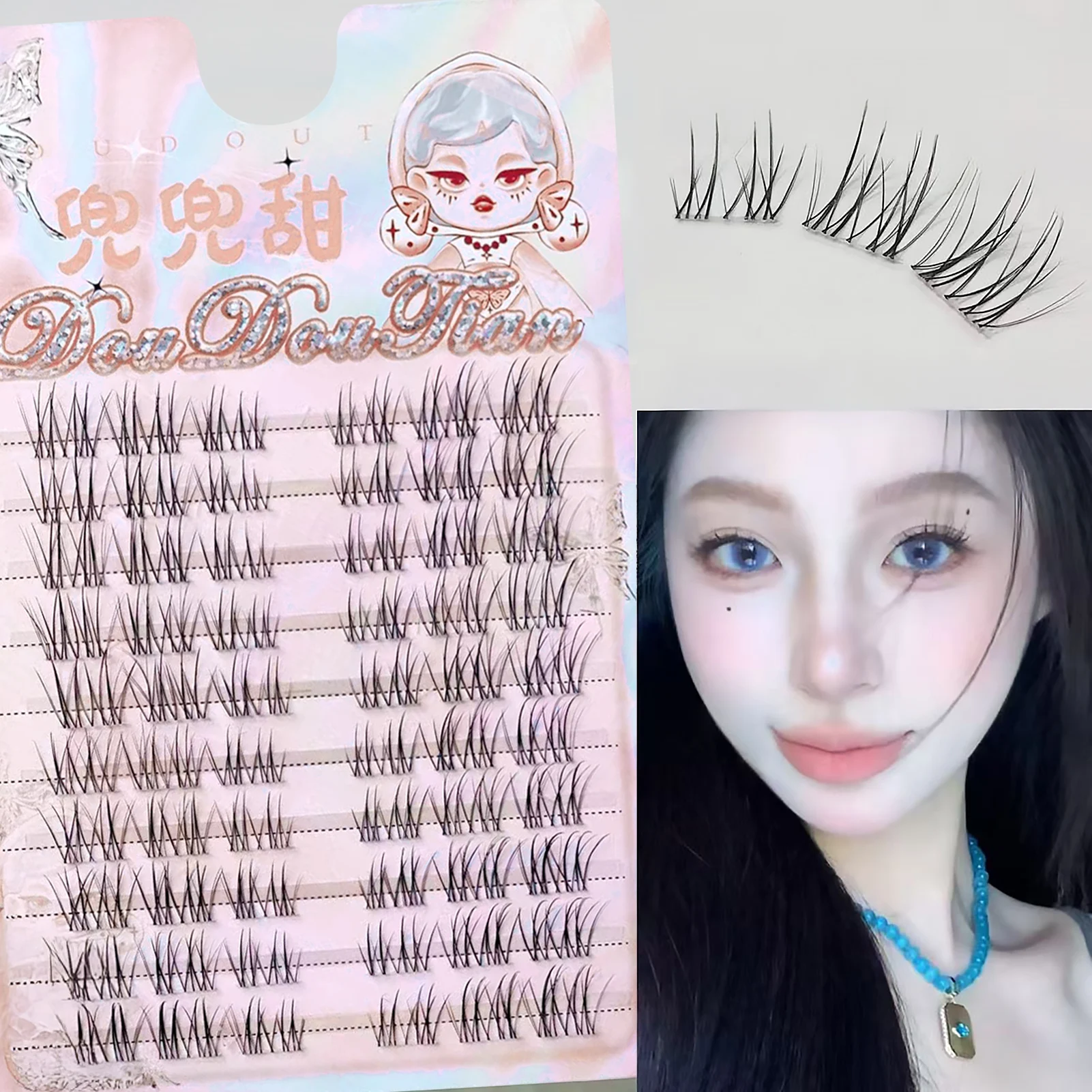 3/10 行コミック偽まつげフライフィッシュテールスタイル DIY ラッシュエクステンション韓国ポップガールズ Cos メイクアップツール