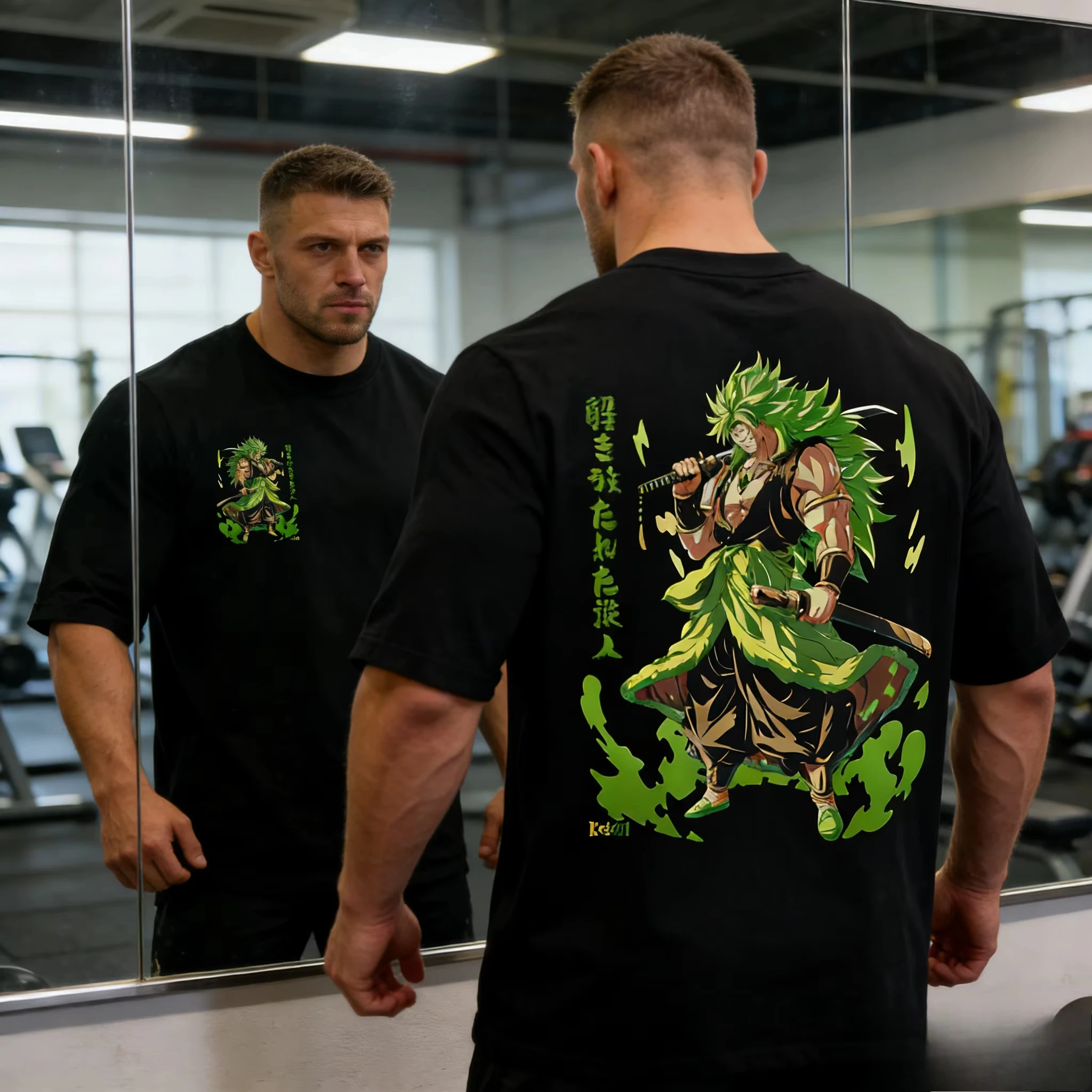 

Мужская винтажная футболка из чистого хлопка в стиле Y2K с принтом Бронли из Dragon Ball, летняя коллекция 2026, повседневная, свободного кроя, для спорта и на каждый день