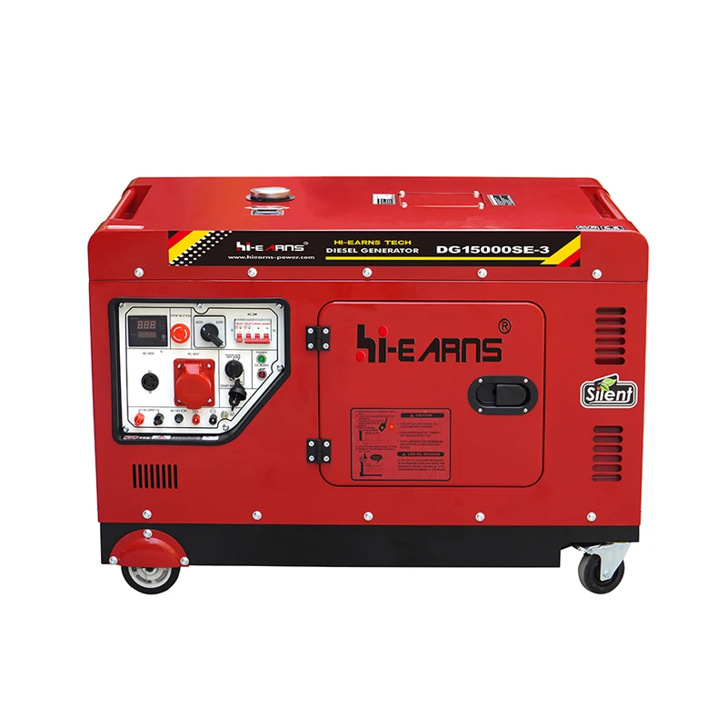 12.5KVA/10KW 220/380V 50HZ DG15000SE3-3D Portable Diesel Generators For Home Silent With 1105 Engine ATS Options
