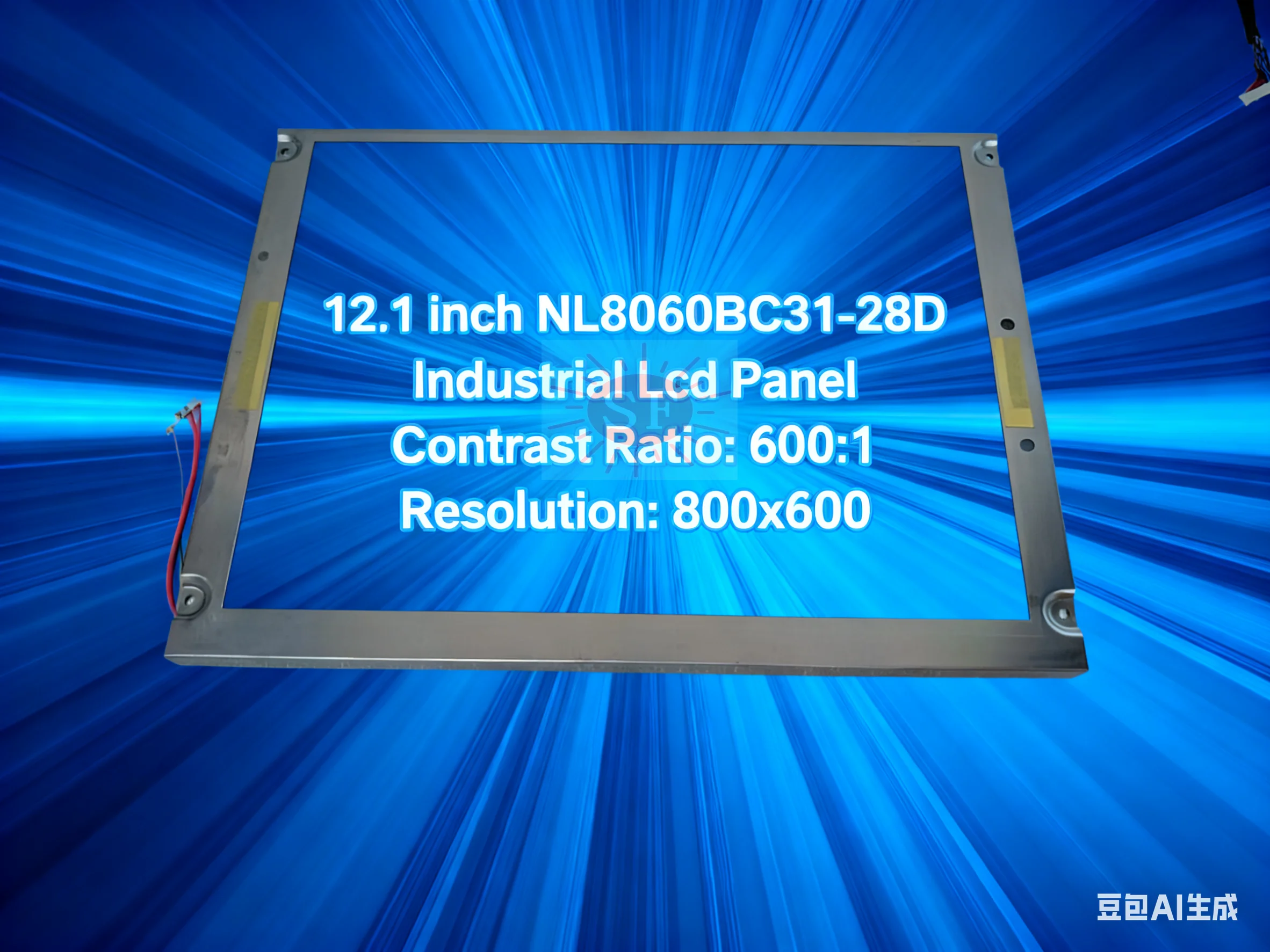 12.1“NL8060BC31-28D TFT-LCD PANEL 800x600 Resolution Industrial Display with LVDS (1 ch, 6-bit) , 20 pins Connector