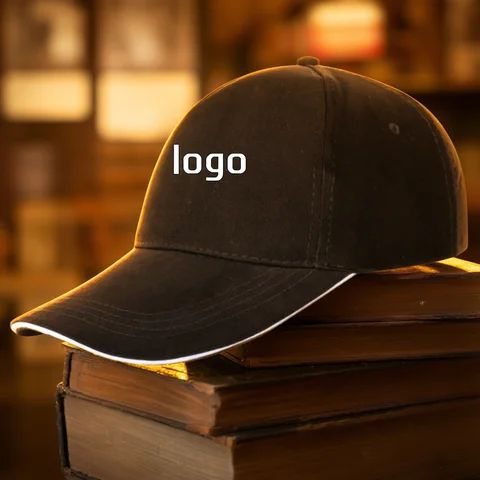 Casual cotton duckbill cap, baseball cap, sun visor, custom printed logo embroidery