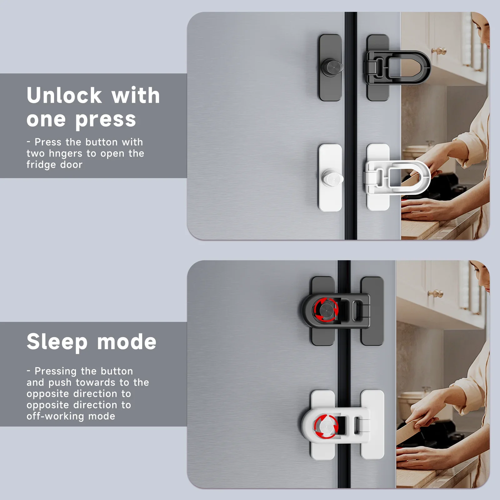 Creative For Toddler Kids Anti-pinching Children Protector Baby Safety Refrigerator Door Lock Baby Security Latch