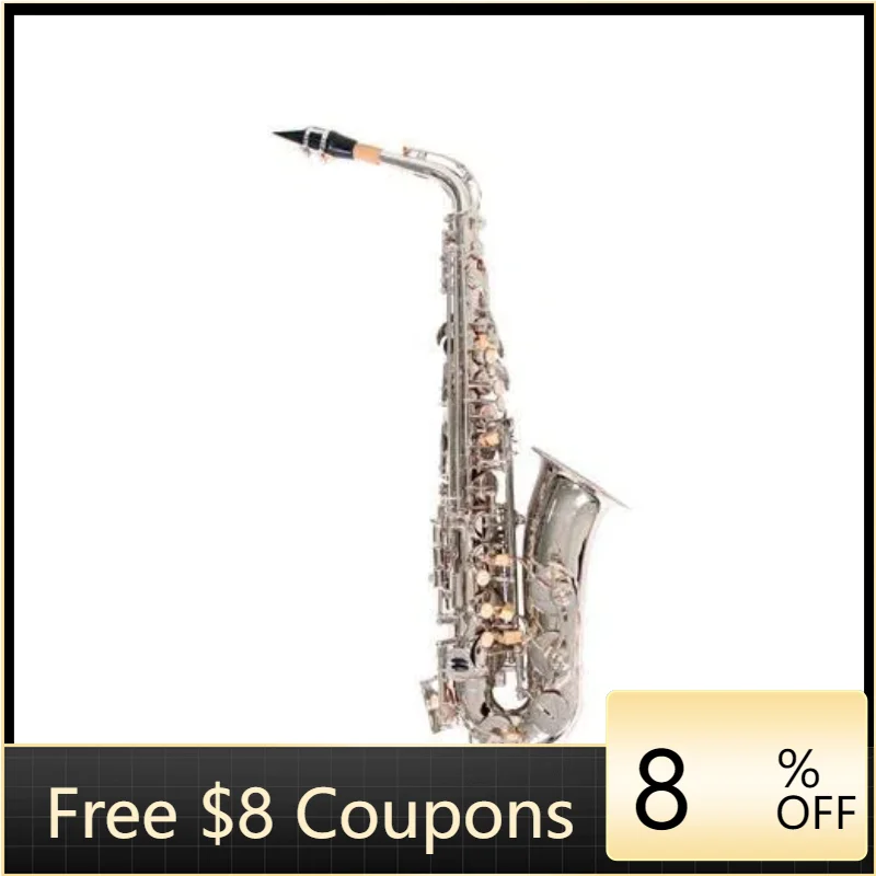 STLF High-grade alto saxophone nickel-plated brass body saxophone alto professional