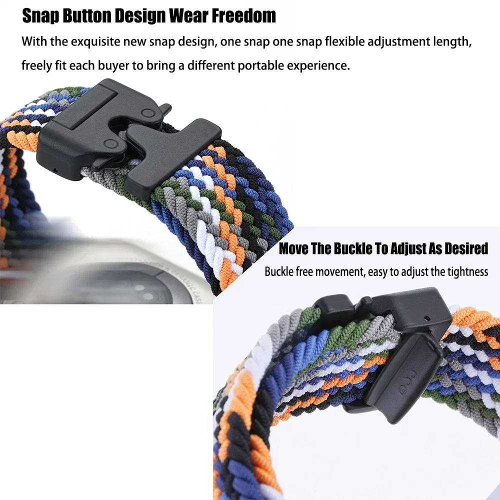 20mm 22mm Parachute Straps for Samsung Galaxy Watch 7 Fe 6 5 4 40mm 44mm 6Classic 47mm Nylon Band for Huawei Watch 5/GT5 Pro 4 3