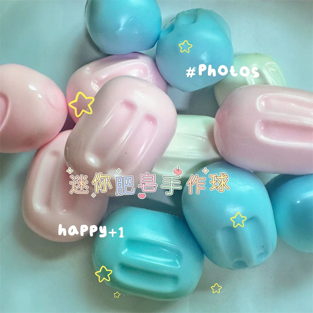 New Soap Crunch Squishy Ball Stress Ball Fidget Toy Crunchy Squeeze Ball Round Blocks Filled ASMR Anti Stress Toy for Adults