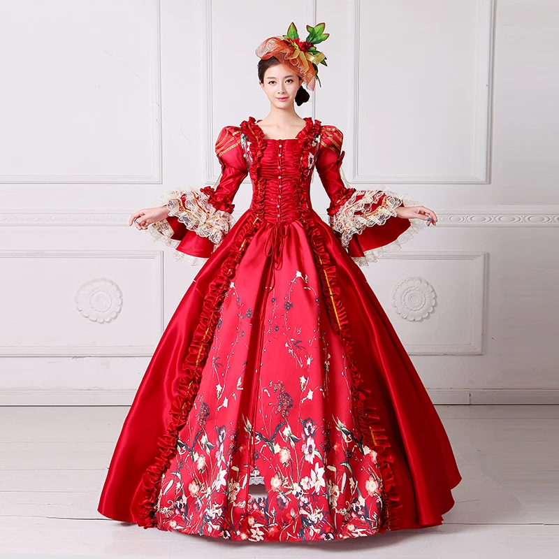 

Customized Marie Ball Gown Medieval Dresses Victorian Renaissance Baroque Prom Party Masquerade Parade Gowns Theater