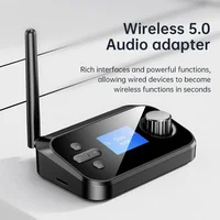 Receptor y transmisor de Audio Bluetooth 5,0, tarjeta SD, llamada con manos libres, adaptador inalámbrico estéreo RCA SPDIF, conector auxiliar de 3,5mm para TV, PC y coche