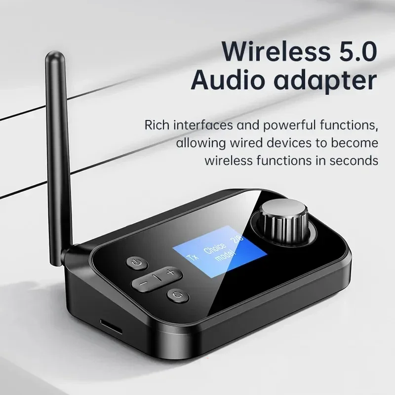 Bluetooth 5.0 Audio Transmitter Receiver SD Card Handsfree Call Stereo Wireless Adapter RCA SPDIF 3.5mm Aux Jack for TV PC Car