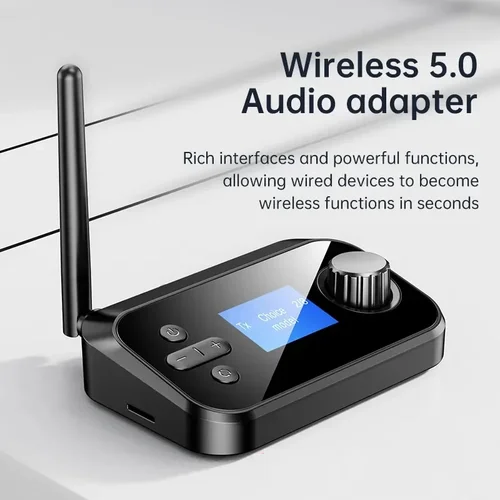 Receptor y transmisor de Audio Bluetooth 5,0, tarjeta SD, llamada con manos libres, adaptador inalámbrico estéreo RCA SPDIF, conector auxiliar de 3,5mm para TV, PC y coche