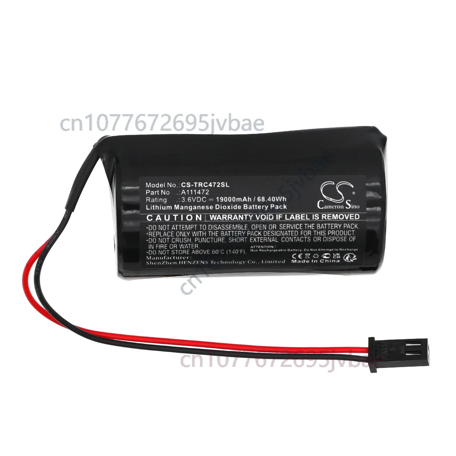 CS Replacement Battery For Itron Corus Gas Volume Vonverter A111472 19000mAh / 68.40Wh Equipment, Survey, Test