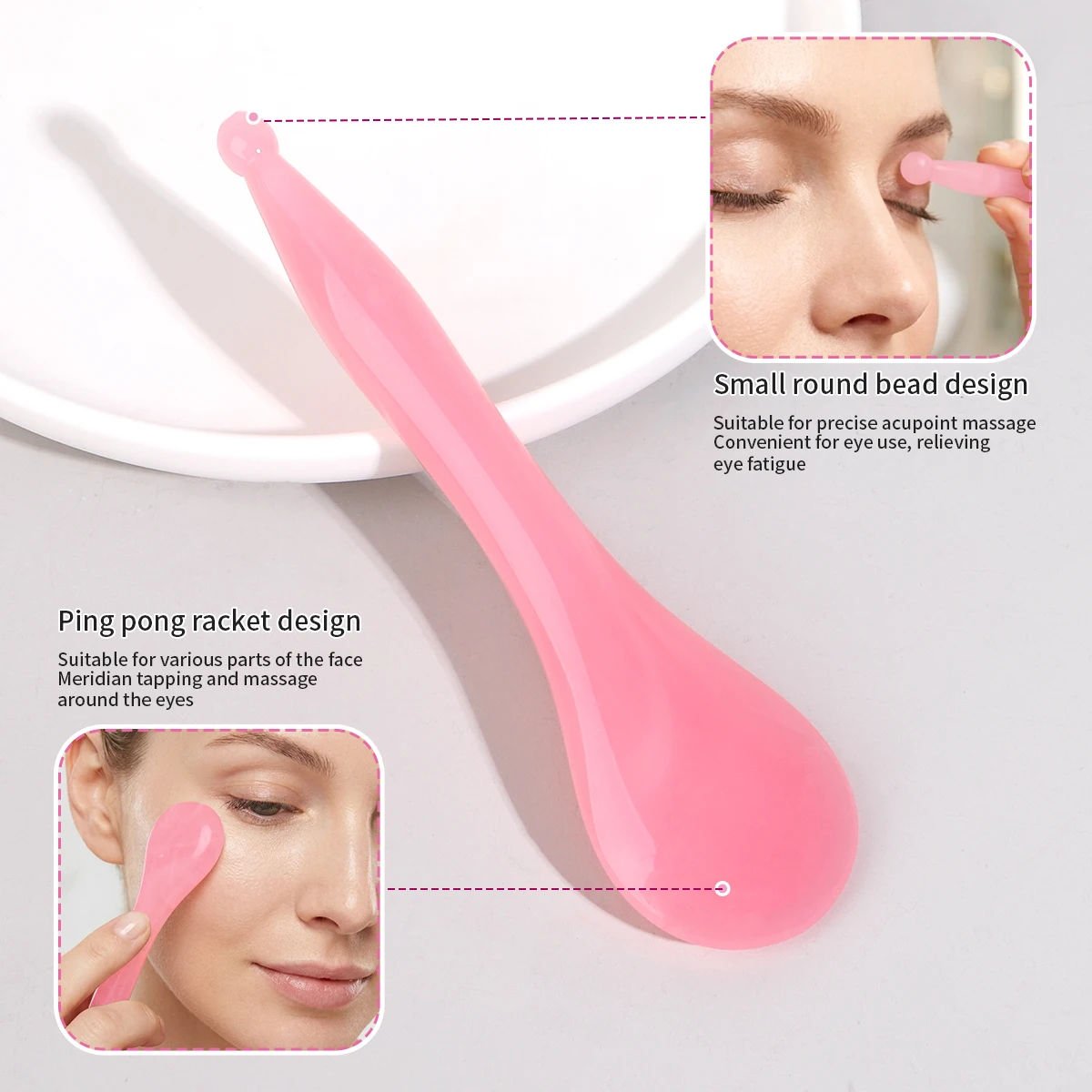 3-piece massage roller set, facial massage beauty meridian tendon pulling stick facial massage artifact, beauty facial scraping