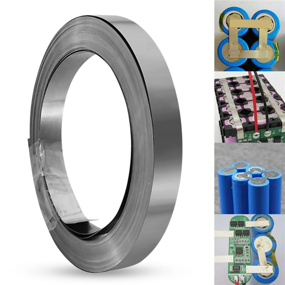 Conector de tira niquelado de 10m, batería de iones de litio 18650, hoja de níquel, tira chapada en níquel para soldador de batería de 0,1mm y 0,2mm