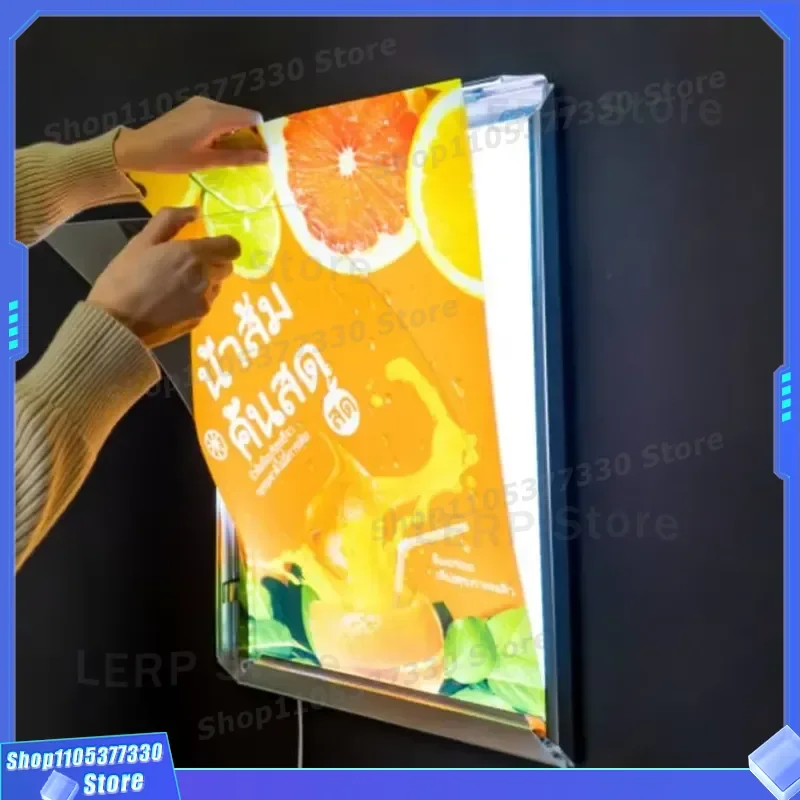A2 LED Light Box Movie Poster Frame Illuminated Picture Display Wall Art Advertising Sign for Home Decor Cinema Theme