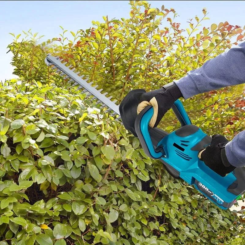 Cordless Electric Hedge Trimmer Multifunction Double Blades Garden Lawn Mower Tools for Makita 18V Battery(No Battery)