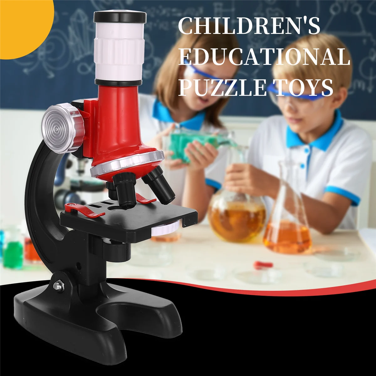 Kit de Microscope pour Enfant, Jouets d'École Primaire, Équipement d'Expérimentation Scientifique de Seattle, 1200 Fois