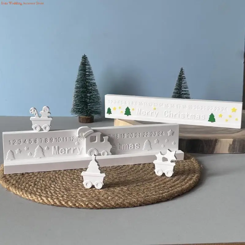 G92D عطلة تحت عنوان قوالب صنع اليد تقويم القدوم قالب سيليكون الملمس مناسبة للمشاريع والاحتفالات الموسمية