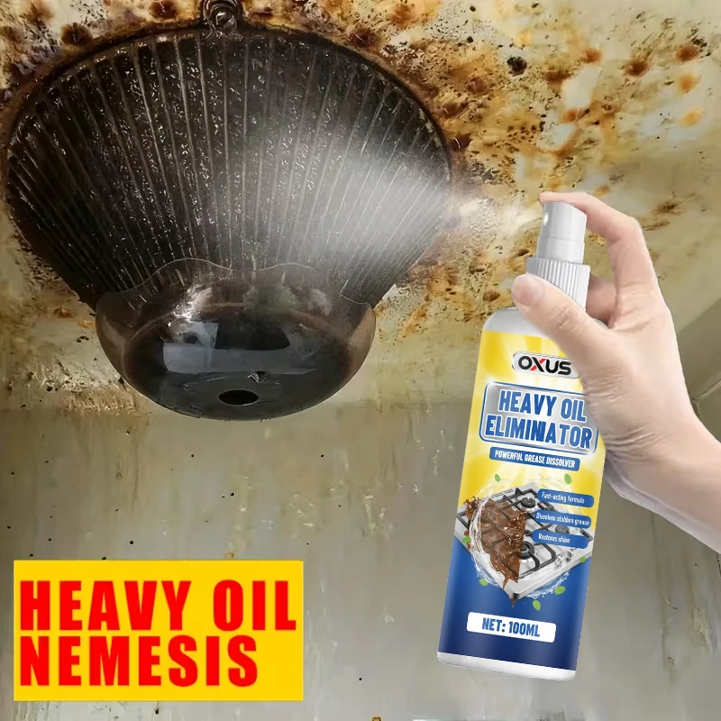Heavy Oil Eliminator Spray 100ml- Deep Stain Removal, Industrial Cleaner, Perfect for Grease and Oil Stain Removal