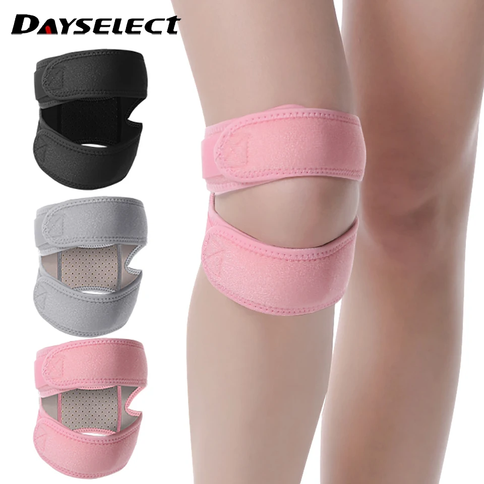 

1Pcs Knee Pad Silicone Elastic Double-channel Adjustable Breathable Pressurized Tendon Sheath Protection For Shock Absorption