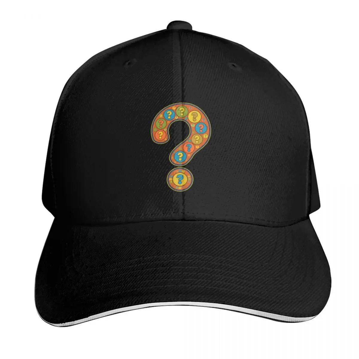 Question Mark Orange Artful Image Punctuation Baseball Cap Men Women Casual Summer Sport Sun Cap