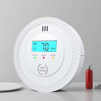 Portable CO Alarm Detector with LED Indicator - Battery Powered Carbon Monoxide  Sensor for Home, Office