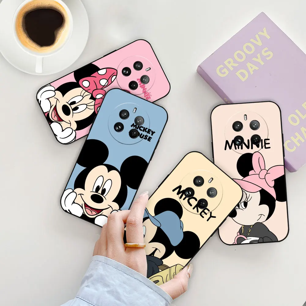 

Disney Mickey Mouse Minnie Phone Case For OPPO Realme 12 11 10 9 9I 8 8I 7 7I 6 6I 5 5I Pro Plus Black Soft Silicone Cover Funda