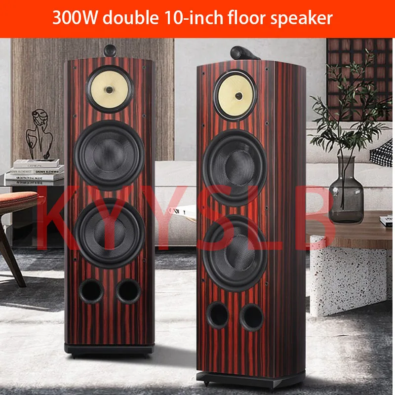 

350W 10-inch High-power Passive Bookshelf Speaker Three-unit Floor Speaker Surround Front Speaker Home Theater HiFi Speaker