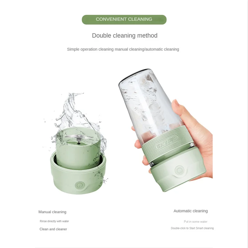 ckre-usb充電式ミキサー-フルーツジューサー-ポータブルジューサーカップ-ミニ高速電動ポータブルブレンダー-スムージーアイス