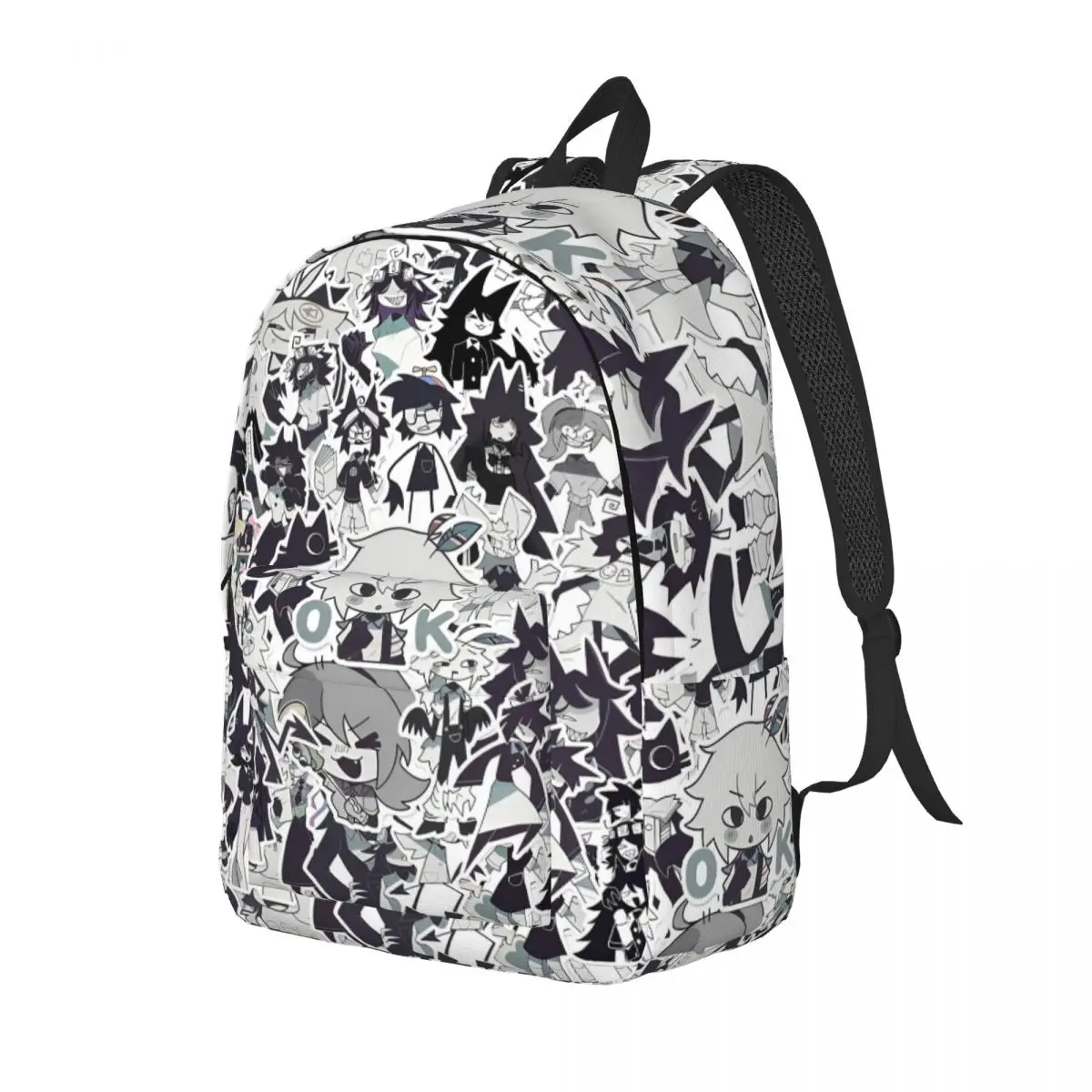 Fundamental Paper Education Doodle Backpack Men Women Fashion Student Daypack Cartoon Game Laptop Computer Shoulder Bag Outdoor