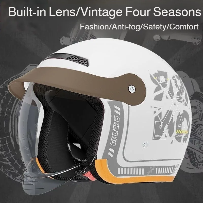 خوذة سيارة كهربائية للفصول الأربعة خوذة دافئة للسلامة العالمية للدراجات النارية نصف خوذة للفصول الأربعة خوذة دراجة نارية #1