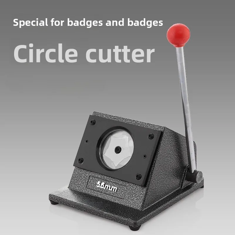 Desktop Round Badge Cutter Paper Punching Machine Paper Full Metal Card  Manual Badge Round  Die