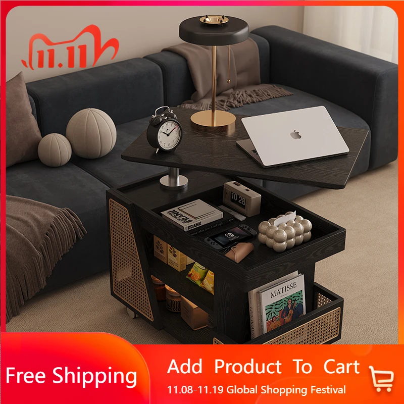 

Lift Adjustable Coffee Table Extendable Italian Wheels Folding Small Side Table Modern Design Center Stolik Kawowy Furniture