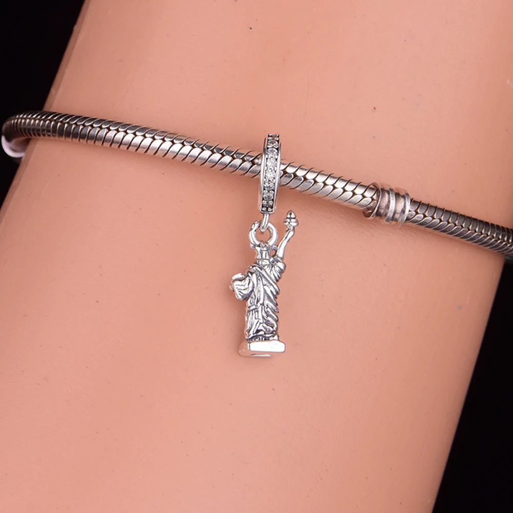FC Jewelry Fit Original Pan Charms Bracelet 925 Silver New York Statua Wolności Wisiorek z koralików do tworzenia Berloque 2025 DIY — zdjęcie 4