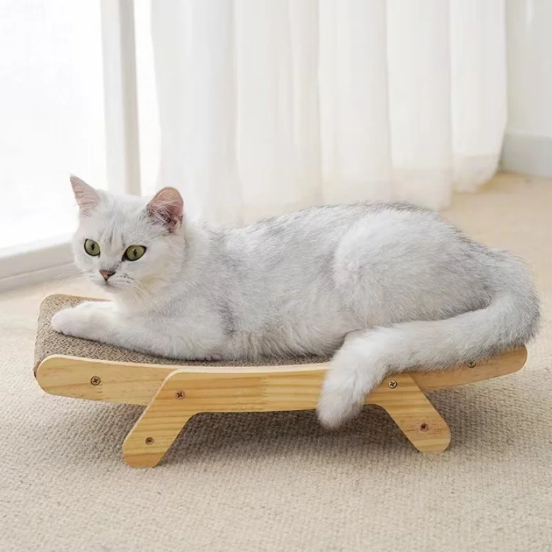 Wooden Cat Scratcher Scraper Detachable Lounge Bed 3 In 1 Scratching Post for Cats Training Grinding Claw Toys Cat Scratch Board