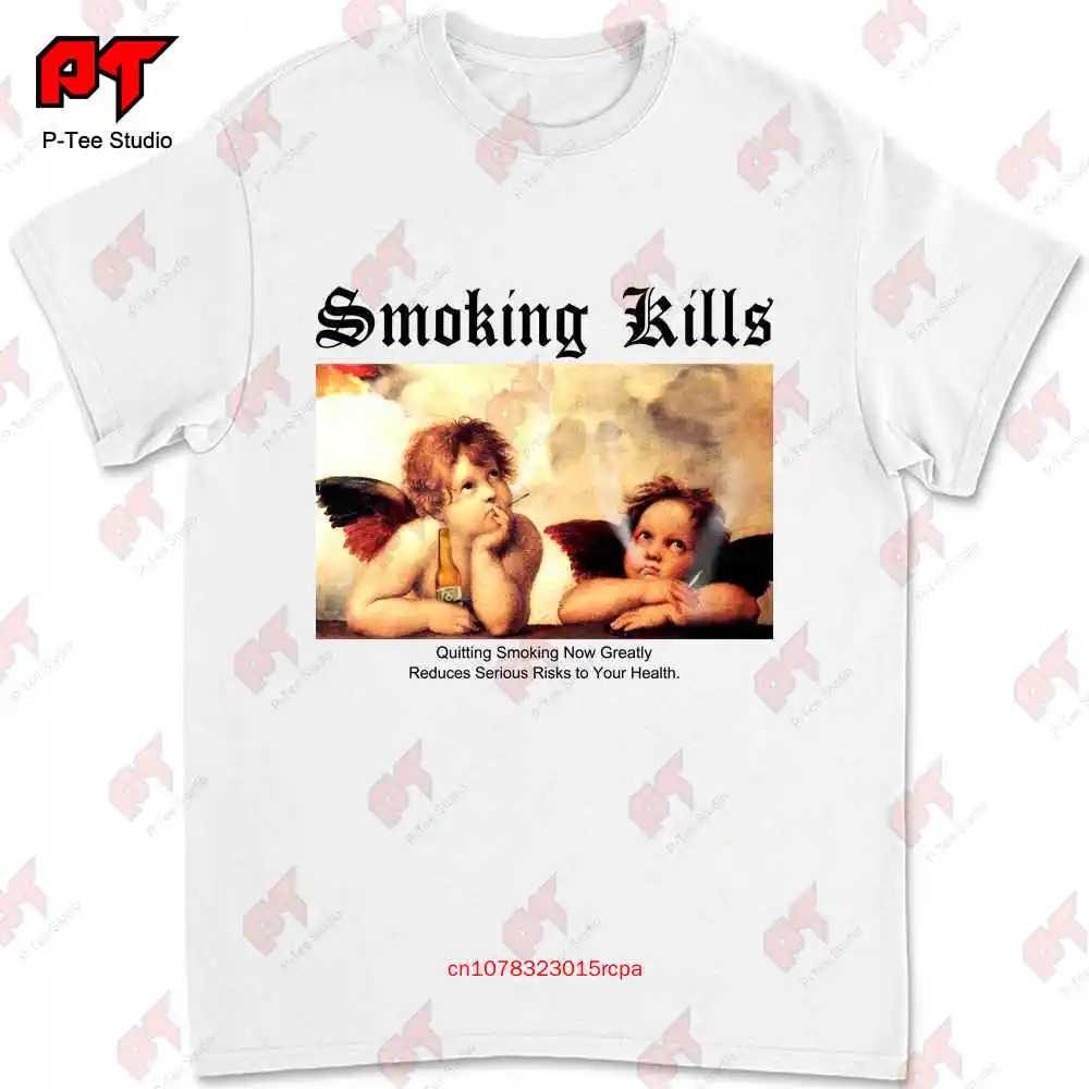 Fr2 Fxxing Rabbit Smoking Kills Angels T-shirt X6O2