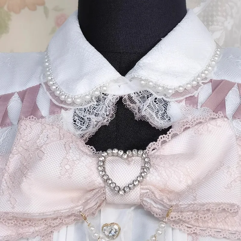 2025 New Japanese Summer Waist Lolita Daily Lace Design Sense Niche Skirt Set For Women