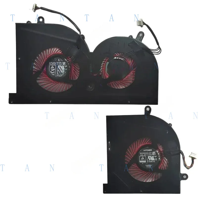 

NEW Laptop cpu cooling fan for MSI GS63VR GS63 GS73 GS73VR MS-17B1 Stealth Pro CPU BS5005HS-U2f1 GPU BS5005HS-U2L1 COOLERT.T