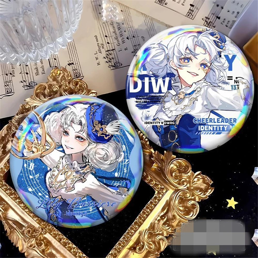 

58mm Game Identity Ⅴ Cheerleader Lily Barriere Cosplay COSTUME Badge Pin SPTE Tinplate Brooch Prop Xmas Gilf