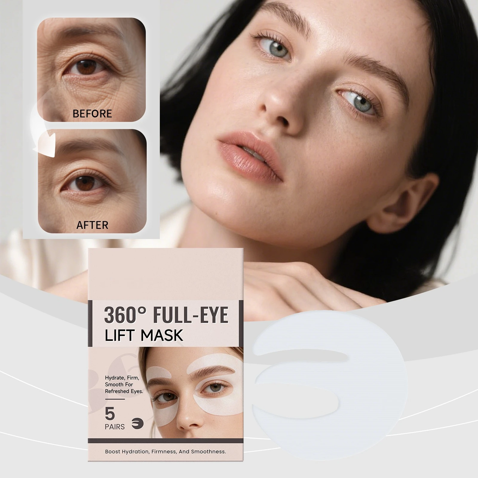 Wrinkle-Smoothing Eye Facial Patch | the Delicate Eye Area Firmer Skin, Deep Hydration and Unveils a Youthful Glow