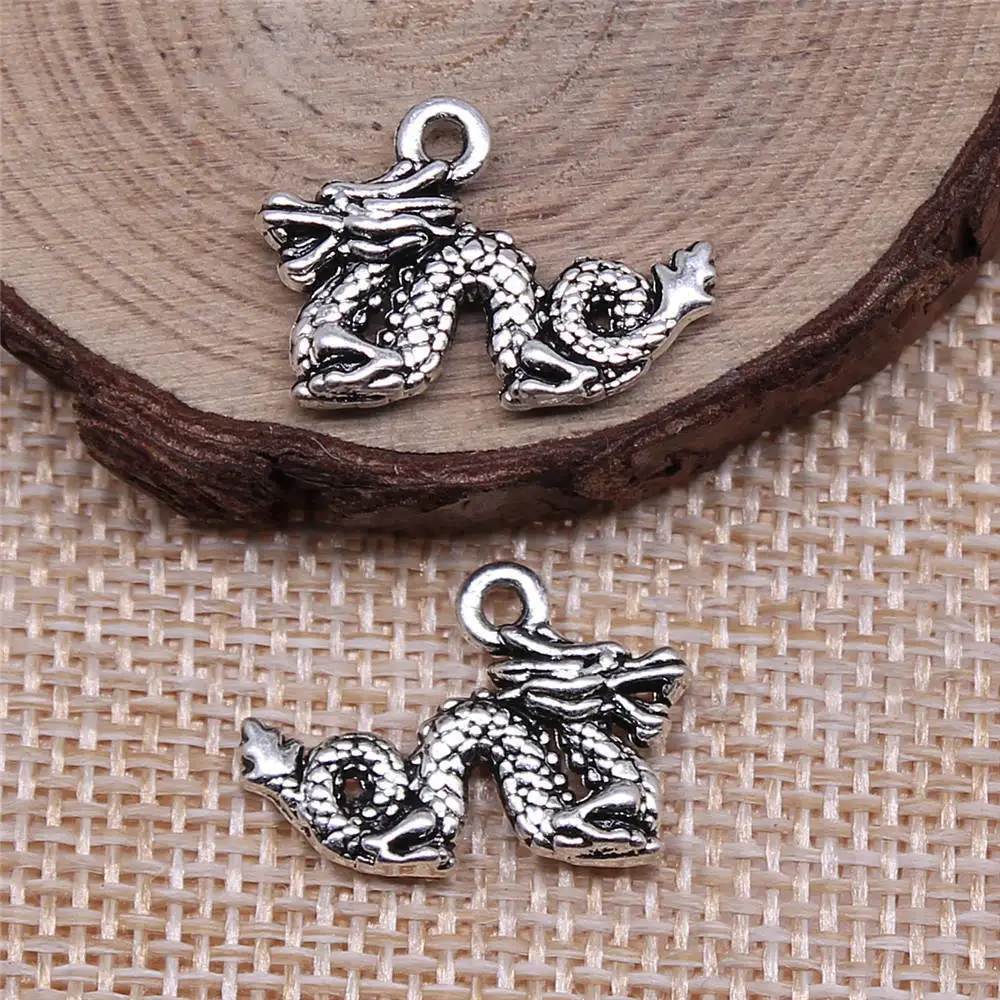 Diy Accessories Dragon Jewelry Pendants 21x15mm 10pcs