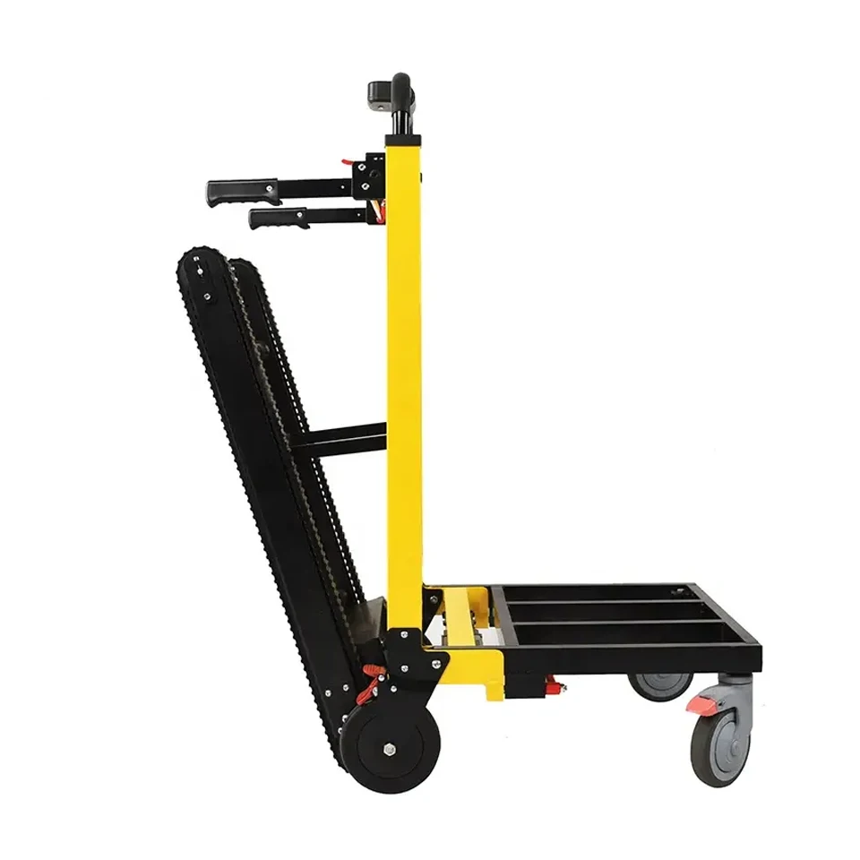 Electric Stair Climber Hand Cart Foldable Trolley Portable 4 Wheels Hand Cart Dolly Trolley Hand Truck Stair Climbing