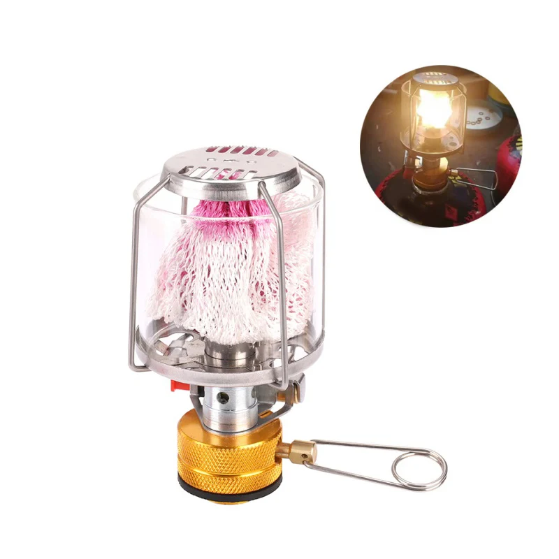 Outdoor Camping Gas Lantern Portable Mini Gas Light Tent Lamp Torch Hanging Lamp For Camping Hiking