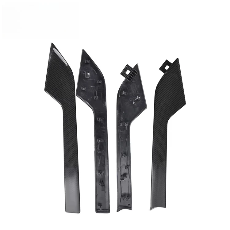 استبدال كامل 7 قطعة اكسسوارات السيارات الداخلية السيارات ألياف الكربون الحقيقية الزخارف الداخلية ل A4 S4 A5 S5 RS5 Sportback #2