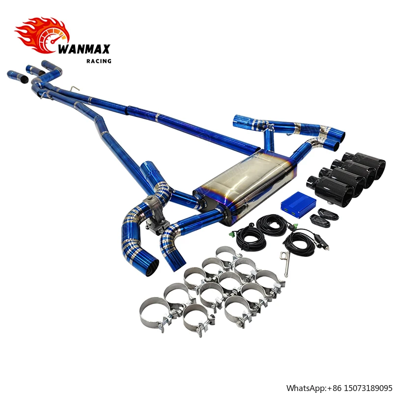 Titanium Valved Exhaust System for  540i G30 3.0T B58 Engine with Electronic Remote Control Sport Sound