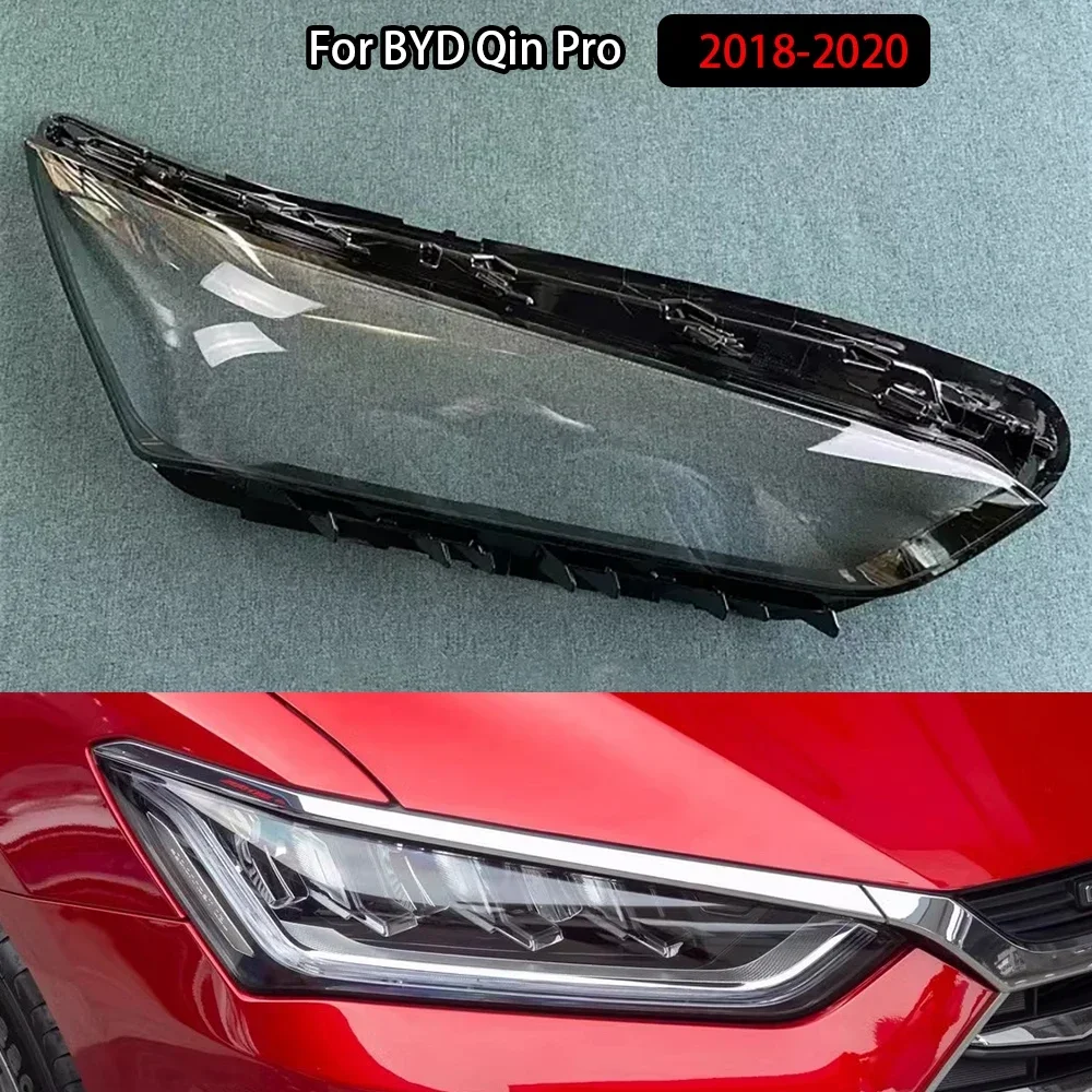 For BYD Qin Pro 2018-2020 Car Headlamps Cover Lens Headlights Shade Transparent Lampshade Plexiglass Shell Replace Housing